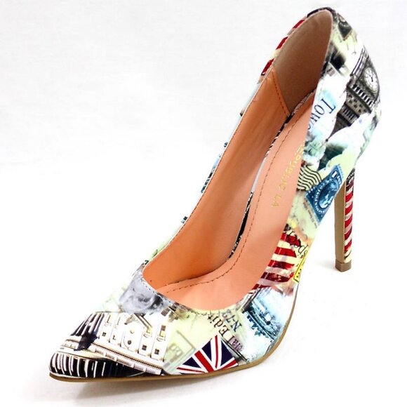 Vogue Magazine Marylin Monroe British Jack Red Blue Europe Heels Stilettos 7 - Picture 1 of 9